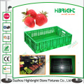 Supermarket Plastic Foldable Crate for Fruits and Vegetables